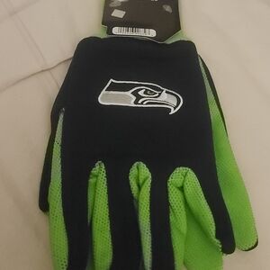 Seattle Seahawks Green and Black Gloves